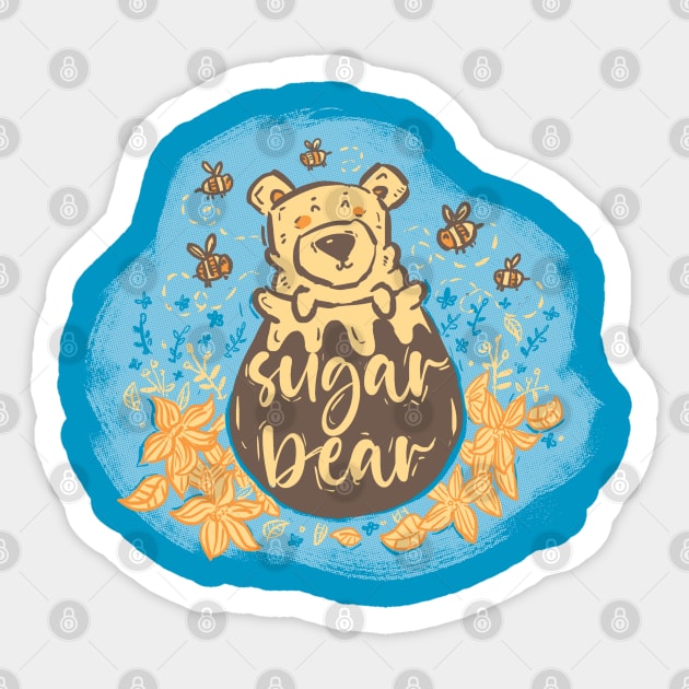 Sugar Bear Sticker by Norse Dog Studio